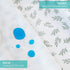 4-Pack 52x28x8in(Green+Leaf) Biloban Crib Sheets Waterproof for Boys Girls, Fitted Crib Sheet for Standard Crib