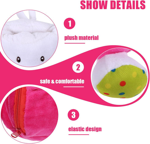 TOYANDONA Insulated Bottle Cover with Plush Stuffed Elephant Sleeve Portable Feeding Bottle Warmer Bag Soft Protective