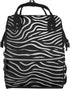 QSMJKLD Black and White Grain Diaper Bag with Changing Pad, Pacifier Holder -