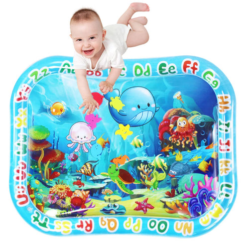 Extra Big Infant Water Mat, Large Water Play Mat, Seas and Oceans Tummy Baby Toys with BB Call, Fun Early Development