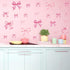 12 7.9 11.8 Inch Whaline Sheets Trendy Pink Bow Wall Stickers Light Pink Bow Knot Wall Decals Watercolor Room Mural