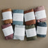 Dusty Blue Crib Stretch Sheet by Mebie Baby, Soft and Breathable Bed Sheets for Babies, Modern Neutral Bedding