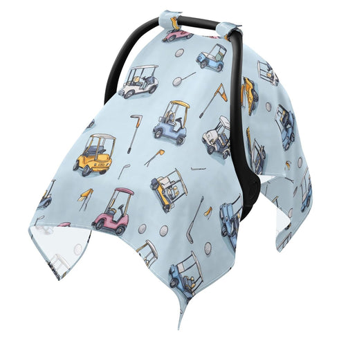 Mazeann Golf Cars Car Seat Cover Baby Breathable Soft Infant Carseat Covers Canopies
