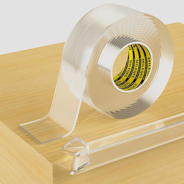 MILEQEE Clear Edge Protector Strip, 1.57in x 9.84FT, Sharp Edge Wrap Cover Tape,