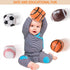 Liberty Imports 4 Pack My First Soft Plush Stuffed Sports Balls Toy Set for Kids, 5" - Football, Baseball, Basketball,
