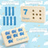Suwimut Wooden Counting Peg Board, Math Manipulatives for Kindergarten, Montessori Educational Toys for Kids