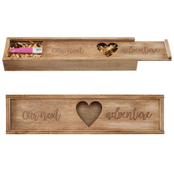 Barydat Pregnancy Test Gifts Box Keepsake Box Pregnancy Announcement for Husband Wooden