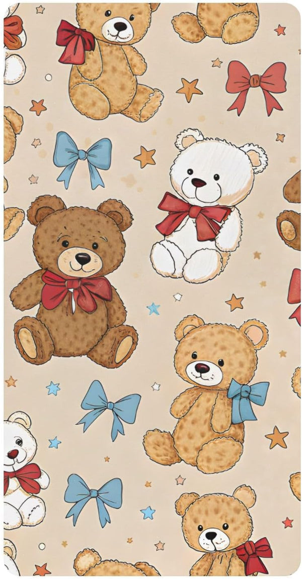 CZXW Cute Stuffed Bears Crib Sheets Fitted 52" x 28" Natural Cotton Soft