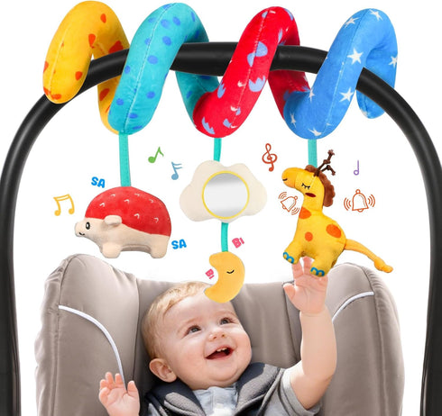 URMYWO Spiral Car Seat Toys for Babies 0-6 Months, Newborn Toys &