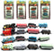 CORPER TOYS Mini Train Toy Die-Cast Pull Back Steam Train Model Set - 4 Packs (16 Pieces)