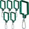 Dunzy 6 Pcs Heavy Duty Swing Hangers with Snap Hooks for Outdoor Playground, Metal Swing Set Attachments