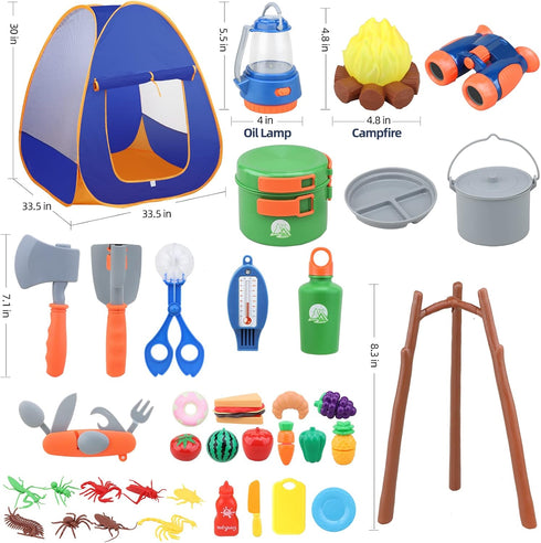 MITCIEN Kids Camping Toys Set with Tent, Outdoor Camping Toys for Toddlers Boys Girls Age 3-6