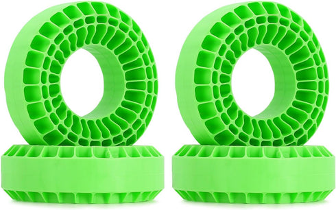 INJORA Silicone Rubber Insert Foam for 1.9" Wheel Tires, 118-122mm 4.75" OD, Large Green