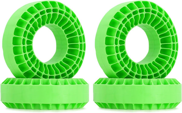 INJORA Silicone Rubber Insert Foam for 1.9" Wheel Tires, 118-122mm 4.75" OD, Large Green
