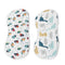 ShoppeWatch Muslin Burp Cloths Baby Burping Bibs 2-Pack Large 100% Cotton 6 Layers