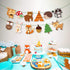 CC HOME Woodland Creatures Banner - Forest Animal Friends Bunting for Kids, Baby Shower, Birthday Party Decoration