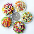 5 Assorted Salad with Plate for Dollhouse Miniature Food - 1:6 Scale Realistic Clay Food