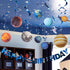 SUNBEAUTY Solar System Hanging Decoration, Happy Birthday Banner for Kids Birthday Party Supplies
