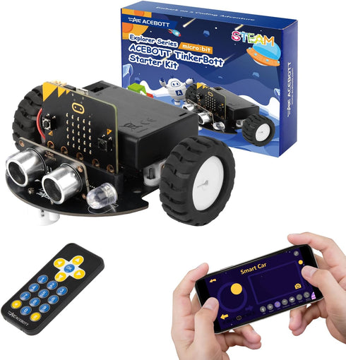 ACEBOTT Robotics for Kids Ages 812 12-16, Smart Robot Car Kit Compatible