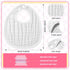 Frienda 6 Pcs Muslin Bibs Baby Burping Cloth Teething Bibs Bandana Bibs 6 Absorbent Layers Muslin Bibs for 6 Month+ Baby