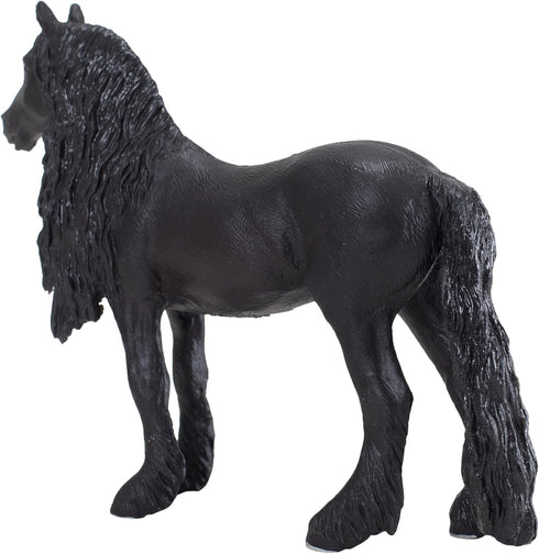 MOJO Hand Painted Friesian Gelding Realistic Equestrian Horse Club Toy Figurine, Black