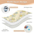 siphylline 52" 34" Yellow Purple Fresh Flowers Extra Large Resuable Training Pee Pads for Kids Soft Absorbent Mattress