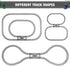 54 32 20 2 MANNIDOO Classic City Train Tracks, Pieces Railroad Track with Curved, Straight and Switch Train Tracks