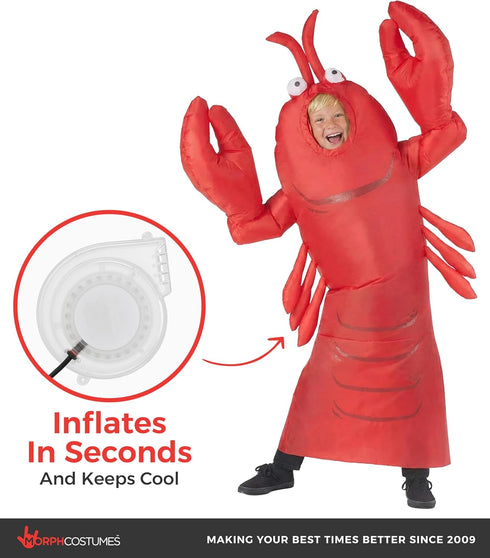 Morph Inflatable Lobster Costume, Dancing Lobster Costume, Under The Sea Lobster