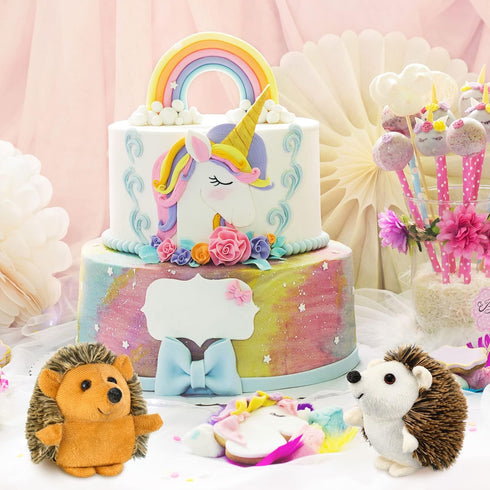16 Pcs Mini Hedgehog Stuffed Animal Bulk, 4 Inch Plush Party Favors for Valentine's Day Kids Gifts
