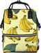 HCBPWVQA Banana Print Diaper Bag with Changing Pad and Pacifier Holder, Multifunction Laptop