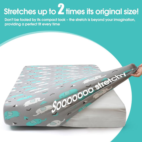 Set 2 BROLEX Baby Fitted Crib Sheets: Kid Crib Sheets - of for Toddler Standard Size Crib Mattress for Boys and Girls