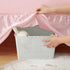 2-Piece Set 52" 28" 14" SiinvdaBZX Satin Crib Sheets & Crib Bed Skirt, x Silky Soft Ruffled Baby Crib Skirt