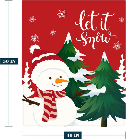 YeeJu Christmas Throw Blanket Kids Small Red Christmas Snowman Blanket for Girls Boys Child Baby Bed Soft Lightweight Fuzzy Plush Fleece Blankets and Throws Xmas Winter Holiday Blanket 40x50 by YeeJu