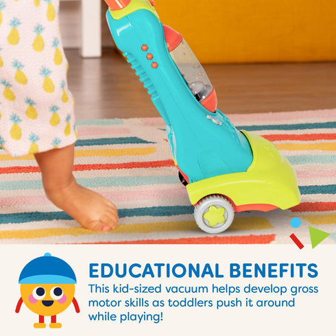 2 2+ Battat Musical Vacuum Cleaner Lights & Sounds with Songs Pretend Play Chores & Activities Clean n' Sing Years