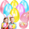 PNIOTAIN 6 Pcs Large Easter Eggs Fillable, 6 Inch Colorful Jumbo Plastic Empty