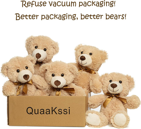 Teddy Bears Bulk 5 Packs Plush Stuffed Animals Gift for Kid Girlfriend, 13.5 Inches for Christmas Valentine’s Day
