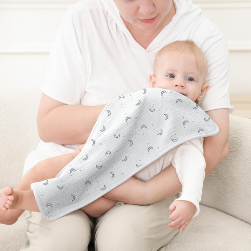 20x10in, 6 Pack Susurration Muslin Burp Cloths, Soft Baby Burping Cloths for Unisex Boys and Girls, Newborn Essentials