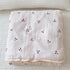 1 47x59 Inches, BuLuTu Piece Baby Toddler Muslin Quilt Blanket Crib Comforter Cute Cherry Print Quilted Blankets