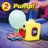 Set, 3+, Ontel Balloon Zoom - Balloon-Powered Race Car and Rocket Launcher Toy Ages Red Racer Car with Astronaut Flyer