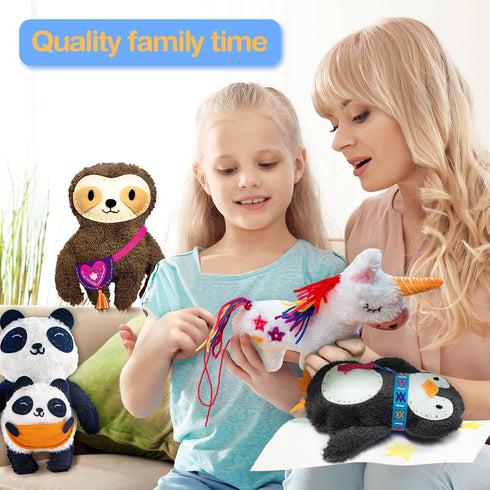 6-8 Avenir My First Sewing Kit for Kids Ages Beginners | Learn to Sew Stuffed Animal Kit with Premium Plush |