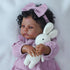 18 Inch Set 3+ WOOROY Realistic Reborn Baby Dolls Black Girl African American Newborn Doll, Lifelike Real Life