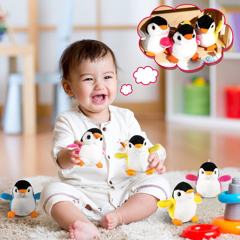 Kasyat 24 Pcs Stuffed Penguins Mini Plush Toys, Cute Small Baby Penguin Stuffed Doll Keyholder Bag Pendant