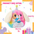 Large Birthday Happy Dog Plush Pillow - 14.5" Cute Soft Toys, Fat Kawaii Cuddle Huggable Plushie Gift for Kids