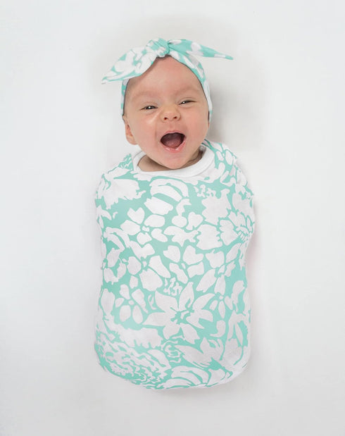 Set 3 Marquisette SwaddleDesigns SwaddleLite, of Swaddle Blankets, Premium Cotton Muslin, SeaCrystal Lush Lite