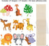 HOWAF 27 Pieces Jungle Animal Themed Party Decorations - Adorable Animal Cutouts, Paper Cutouts for Birthday Party