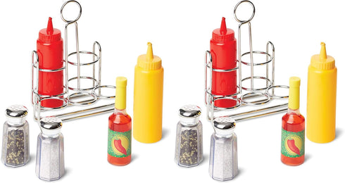 Melissa & Doug 6-Piece Condiments,Play Food Set with Kids Play Kitchen Accessories,Preschool