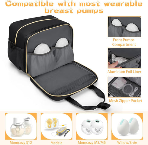 Pack, Breast Pump Bag, Milk Cooler Storage for Pumping Moms Insulated Breastmilk Bag with Ice Portable Bottle Feeding