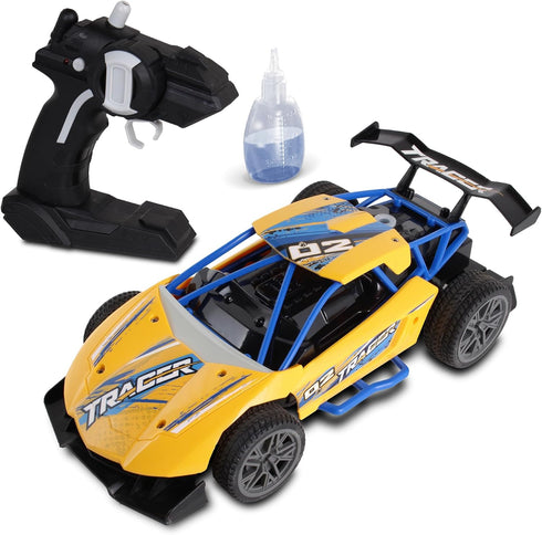 Mean Machines Rocket Racer 2.4GHz RC Rally Car with LED & Smoke Effects, Colors Will Vary