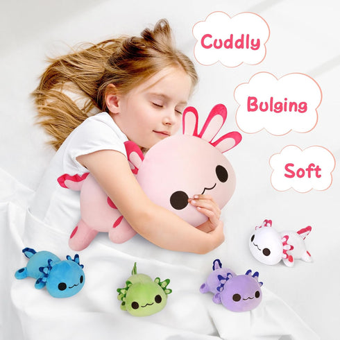 KMUYSL Axolotl Plush Toys Set - Mommy Axolotl with 4 Baby Axolotls, Gifts for Kids