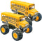 ArtCreativity 5 Inch Pullback School Bus Toy Set - Set of 2 Yellow School Buses with Monster Wheels - Diecast Bus